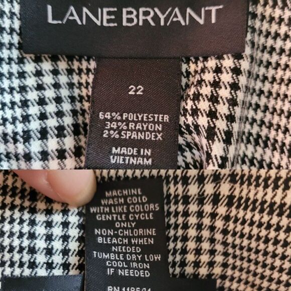 Lane Bryant Jorks Shorts Pants High Rise Glen Plaid Black Sz 22 Academia Long - Picture 3 of 8